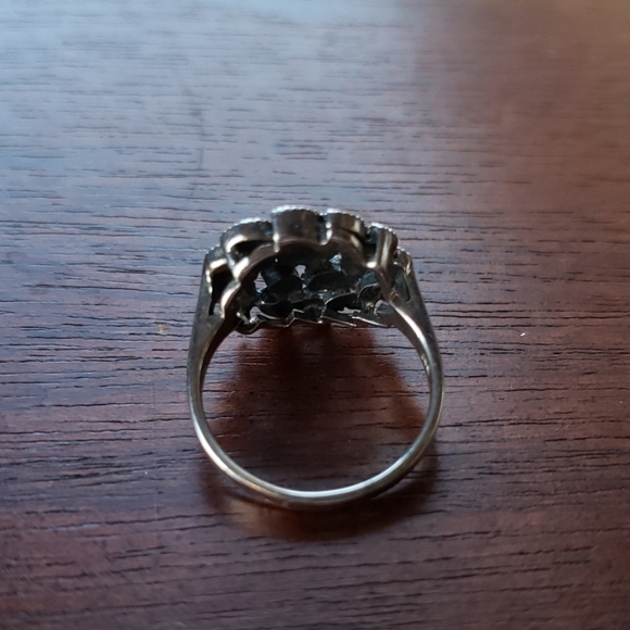 Sterling 925 silver Marcasite flower ring - Picture 4 of 4